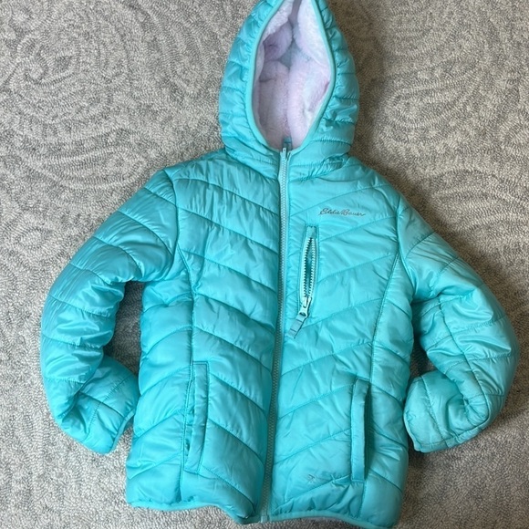 GIRLS Size 6 Eddie Bauer Reversible Puffer Jacket - Picture 4 of 8